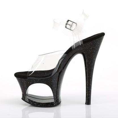 Pleaser Sandales pour femmes MOON-708mg CLR / BLK
