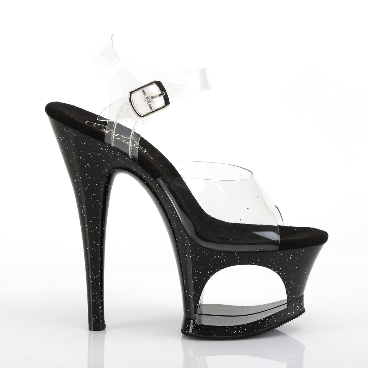 Pleaser Sandales pour femmes MOON-708mg CLR / BLK
