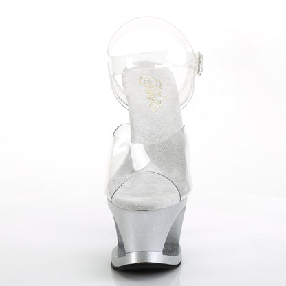 Pleaser Womens Sandals MOON-708MG Clr/Slv