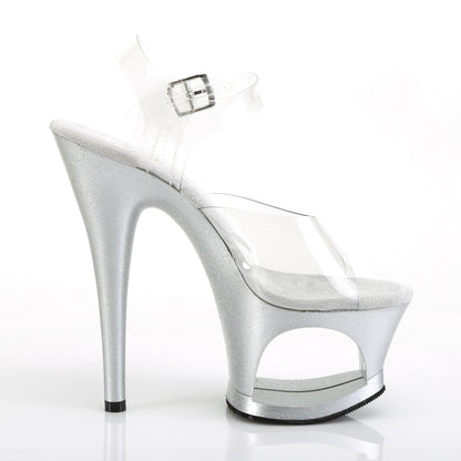 Pleaser Womens Sandals MOON-708MG Clr/Slv