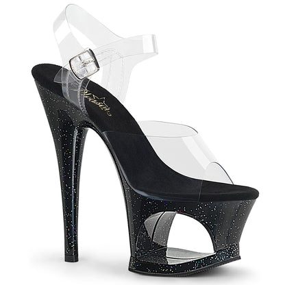 Pleaser Sandales pour femmes MOON-708mg CLR / BLK