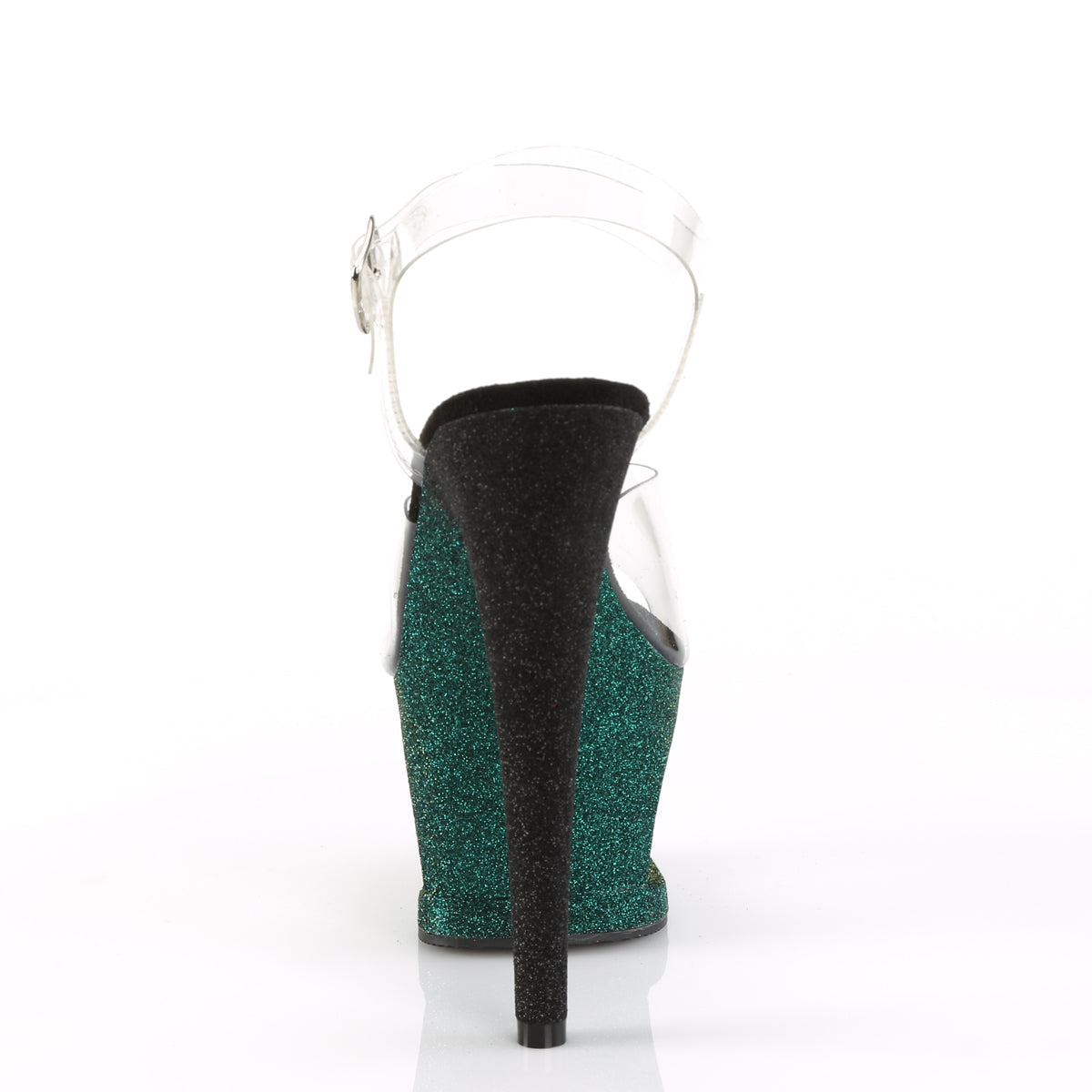 Pleaser Sandales pour femmes MOON-708ombre CLR / Emerald-Blk Ombre