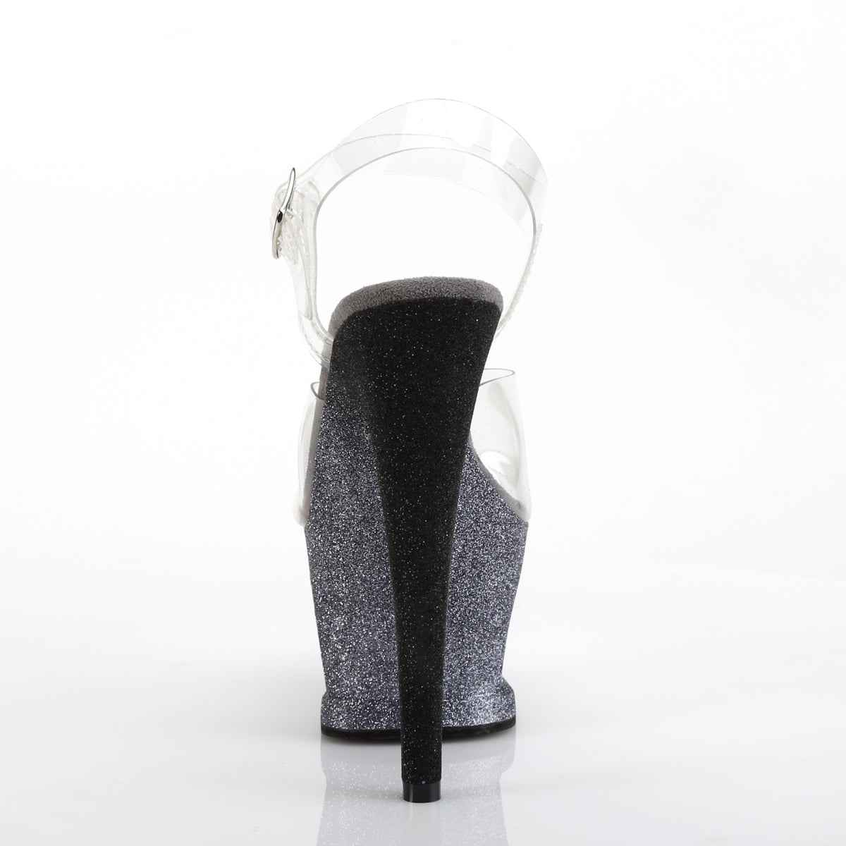 Pleaser Sandales pour femmes MOON-708ombre CLR / SLV-BLK OMBRE