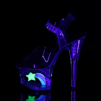 Pleaser Sandales pour femmes MOON-708RSS CLR-BLK / CLR