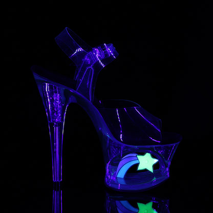 Pleaser Sandales pour femmes MOON-708RSS CLR-BLK / CLR