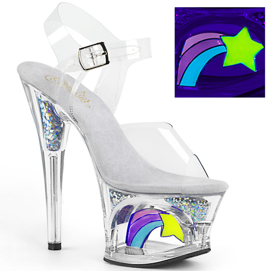 Pleaser Sandales pour femmes MOON-708RSS CLR / CLR
