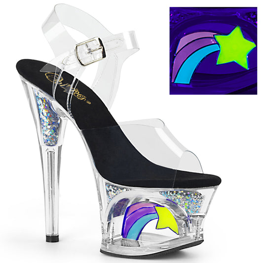 Pleaser Sandales pour femmes MOON-708RSS CLR-BLK / CLR