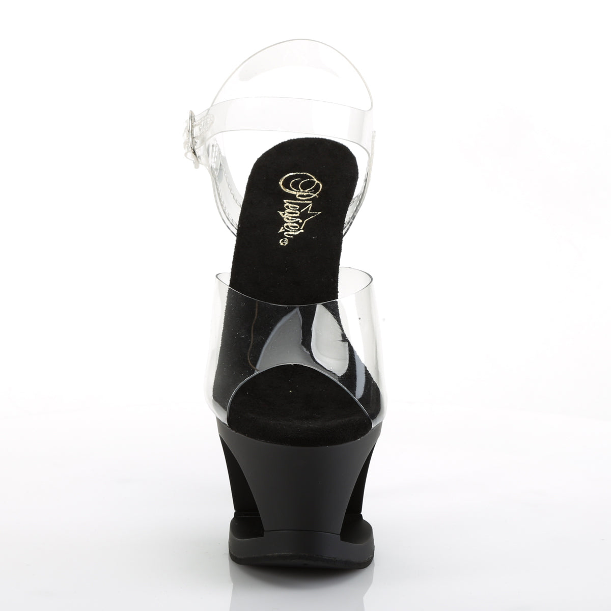 Pleaser Sandales pour femmes MOON-708sk CLR / BLK MATTE-SEBWTER