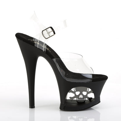 Pleaser Sandales pour femmes MOON-708sk CLR / BLK MATTE-SEBWTER