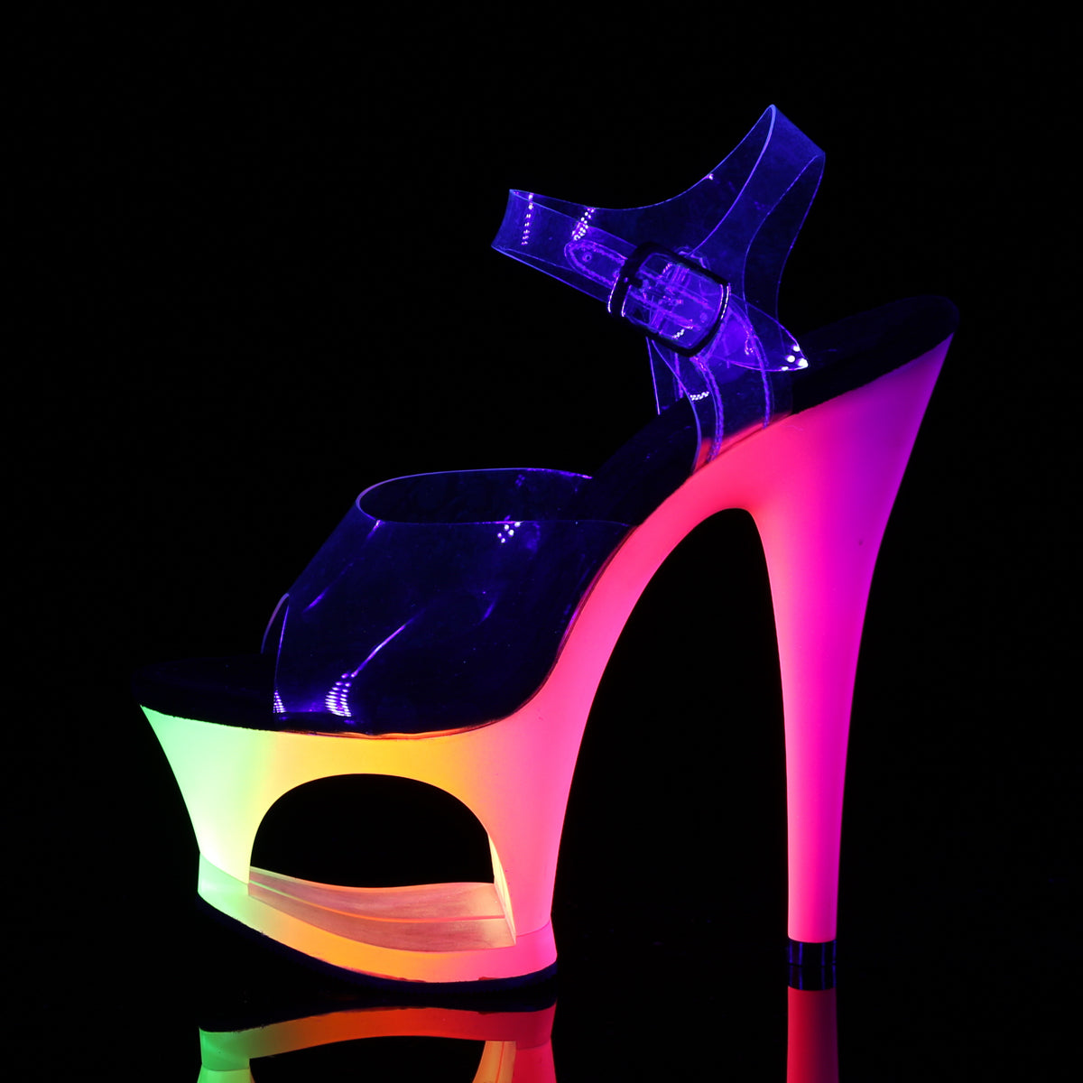 Pleaser Sandales pour femmes MOON-708udu CLR / NEON MULTI