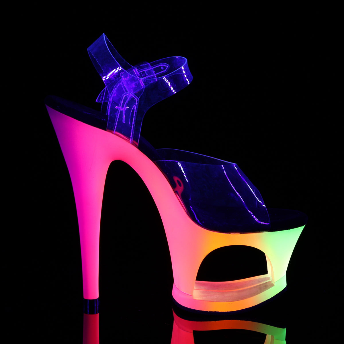 Pleaser Sandales pour femmes MOON-708udu CLR / NEON MULTI
