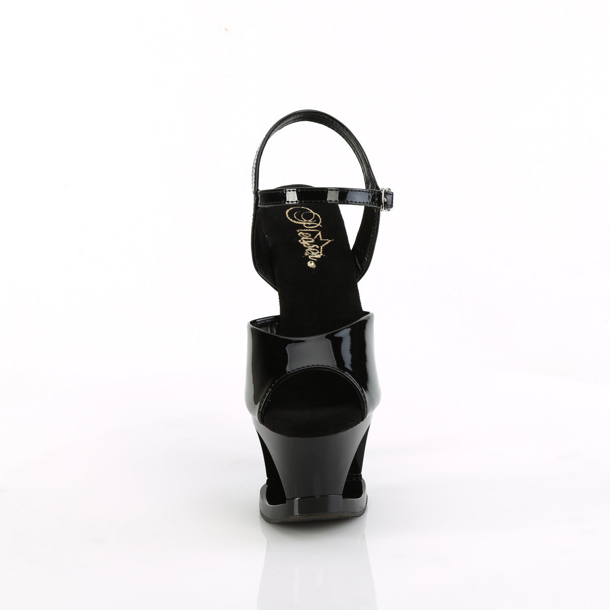 Pleaser   MOON-709H Blk Pat/Blk-Red