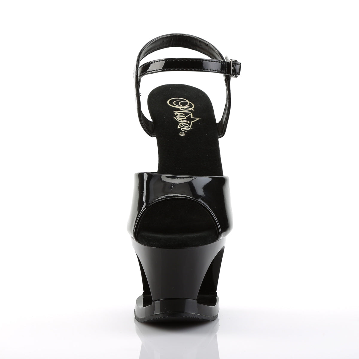 Pleaser Sandales pour femmes MOON-709sk blk / blk-étain