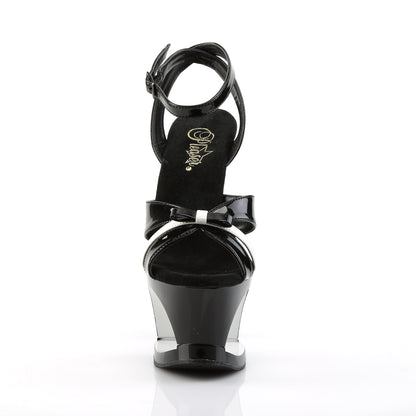 Pleaser Sandales pour femmes MOON-728 blk-wht pat / blk