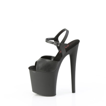 Pleaser   NAUGHTY-809 Blk faux cuir / blk matte