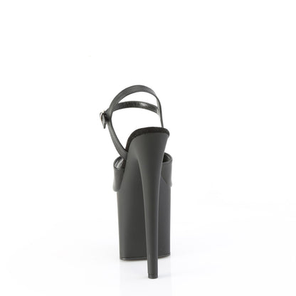 Pleaser   NAUGHTY-809 Blk faux cuir / blk matte