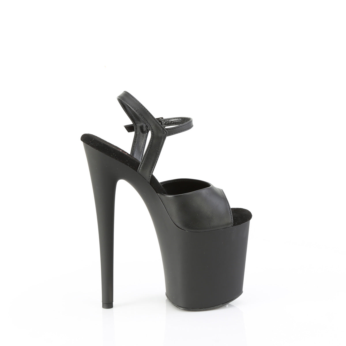 Pleaser   NAUGHTY-809 Blk faux cuir / blk matte