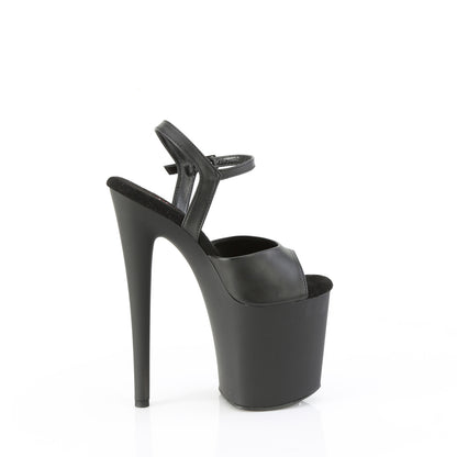 Pleaser   NAUGHTY-809 Blk faux cuir / blk matte