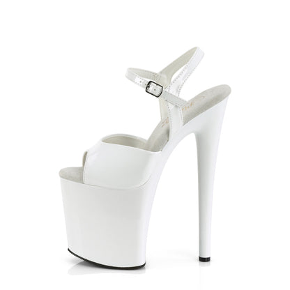 Pleaser  Sandals NAUGHTY-809 Wht Pat/Wht