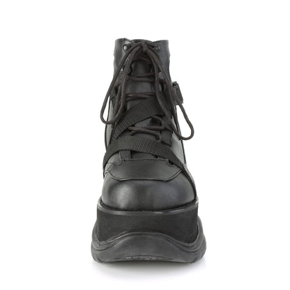 DemoniaCult Bottes pour hommes NEPTUNE-181 Cuir végétalien BLK