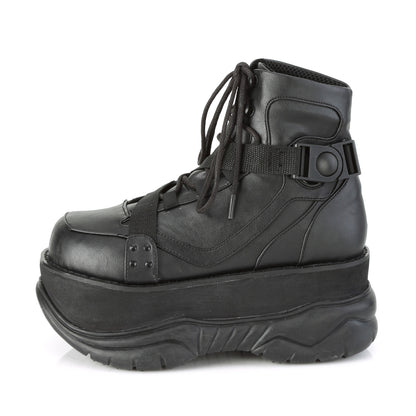 DemoniaCult Bottes pour hommes NEPTUNE-181 Cuir végétalien BLK