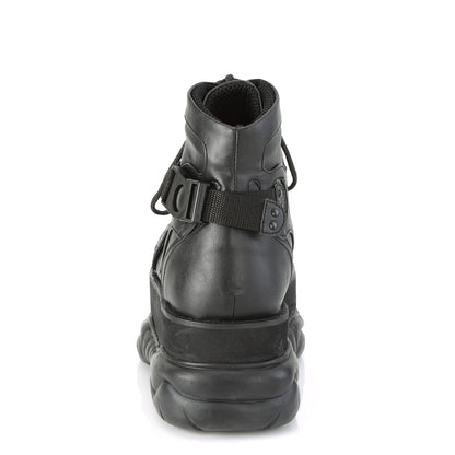 DemoniaCult Bottes pour hommes NEPTUNE-181 Cuir végétalien BLK