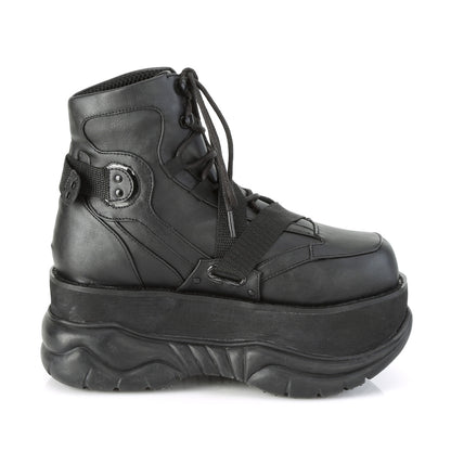 DemoniaCult Bottes pour hommes NEPTUNE-181 Cuir végétalien BLK