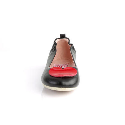 Pin Up Couture Womens Pumps OLIVE-05 Blk Faux Leather
