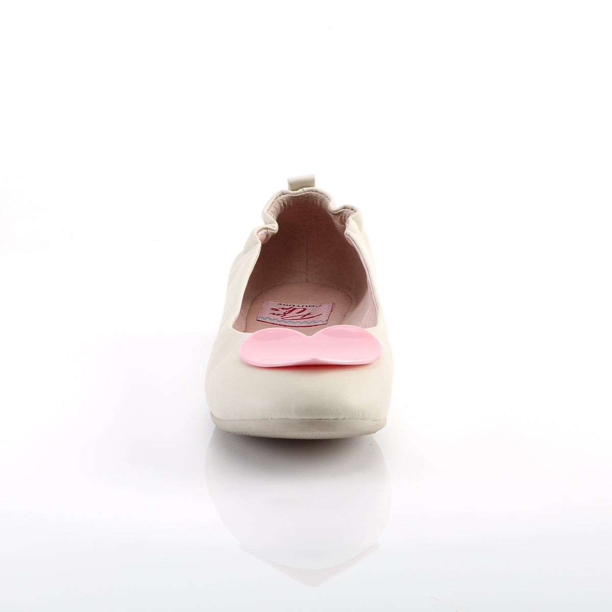 Pin Up Couture Pompes pour femmes OLIVE-05 cuir faux-faux crème