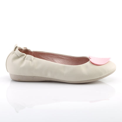 Pin Up Couture Pompes pour femmes OLIVE-05 cuir faux-faux crème