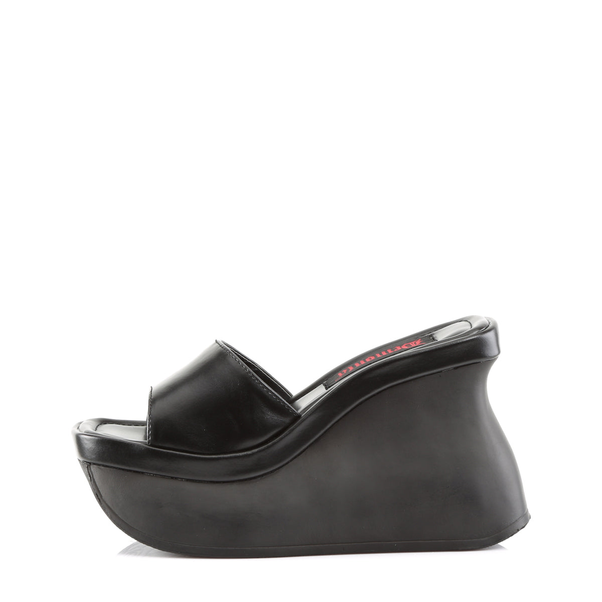 DemoniaCult Sandales féminines PACE-01 Cuir végétalien BLK