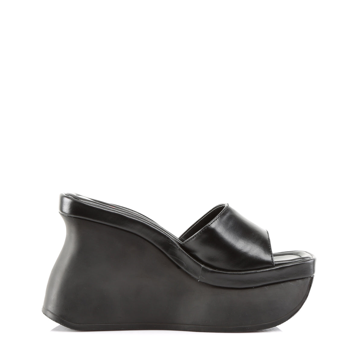DemoniaCult Sandales féminines PACE-01 Cuir végétalien BLK