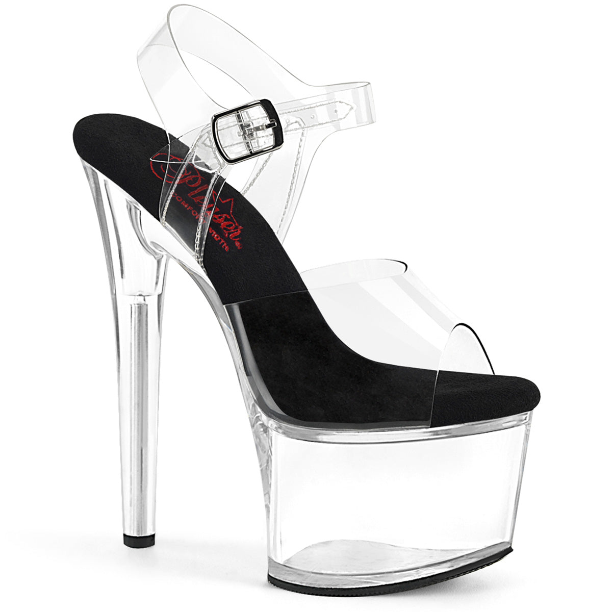 Pleaser   PASSION-708 CLR-BLK / CLR