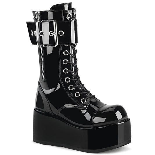 DemoniaCult Bottes pour hommes PETROL-150 blk pat