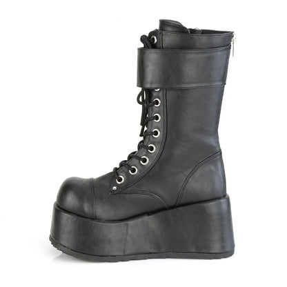 DemoniaCult Bottes pour hommes PETROL-150 Cuir végétalien BLK