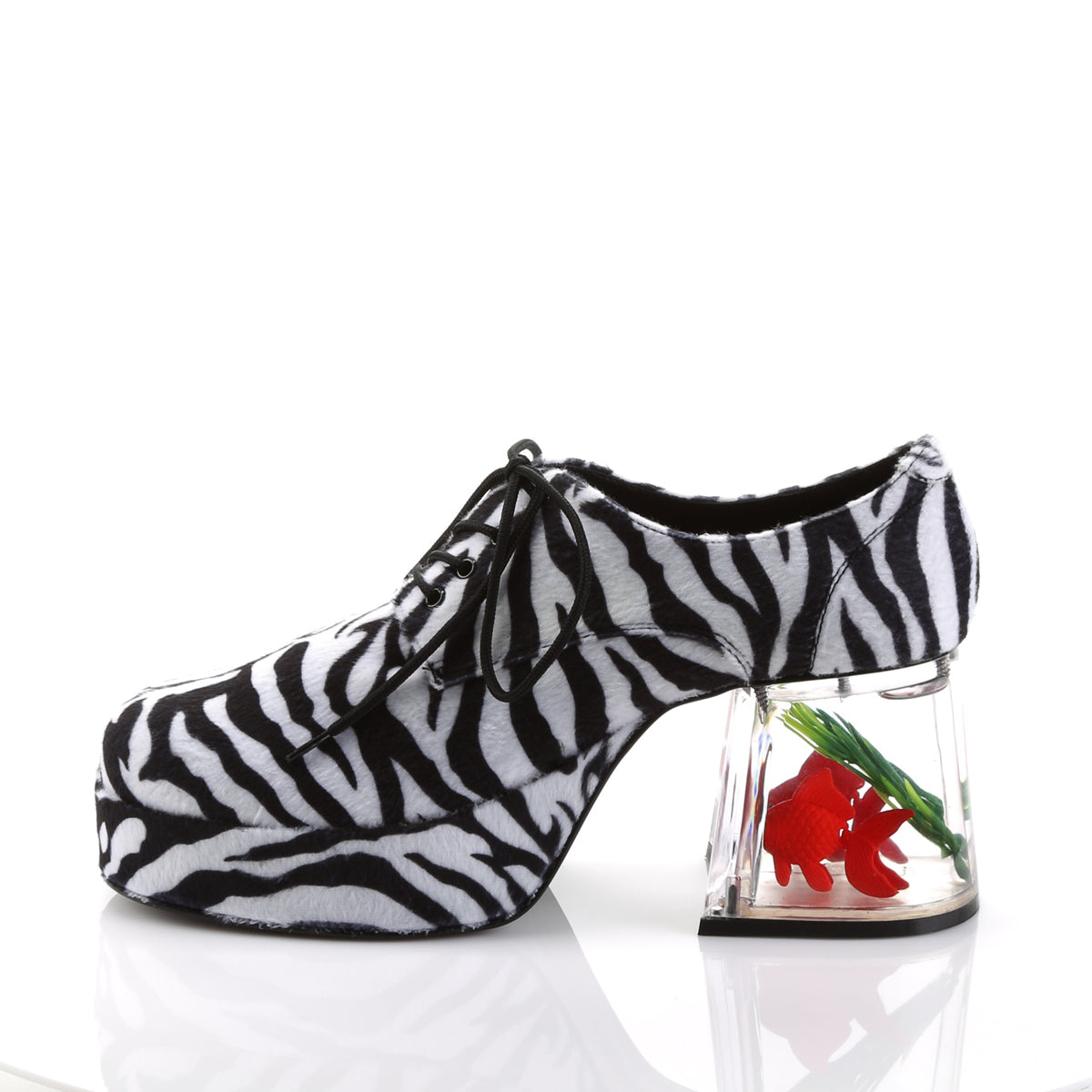 Funtasma Chaussure basse pour hommes PIMP-02 fourrure de zèbre