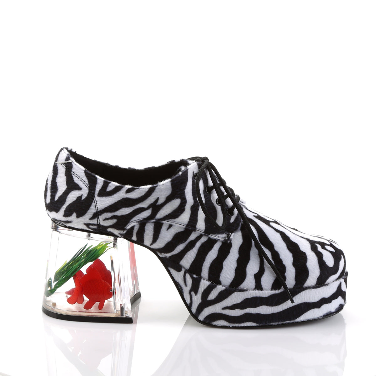 Funtasma Chaussure basse pour hommes PIMP-02 fourrure de zèbre