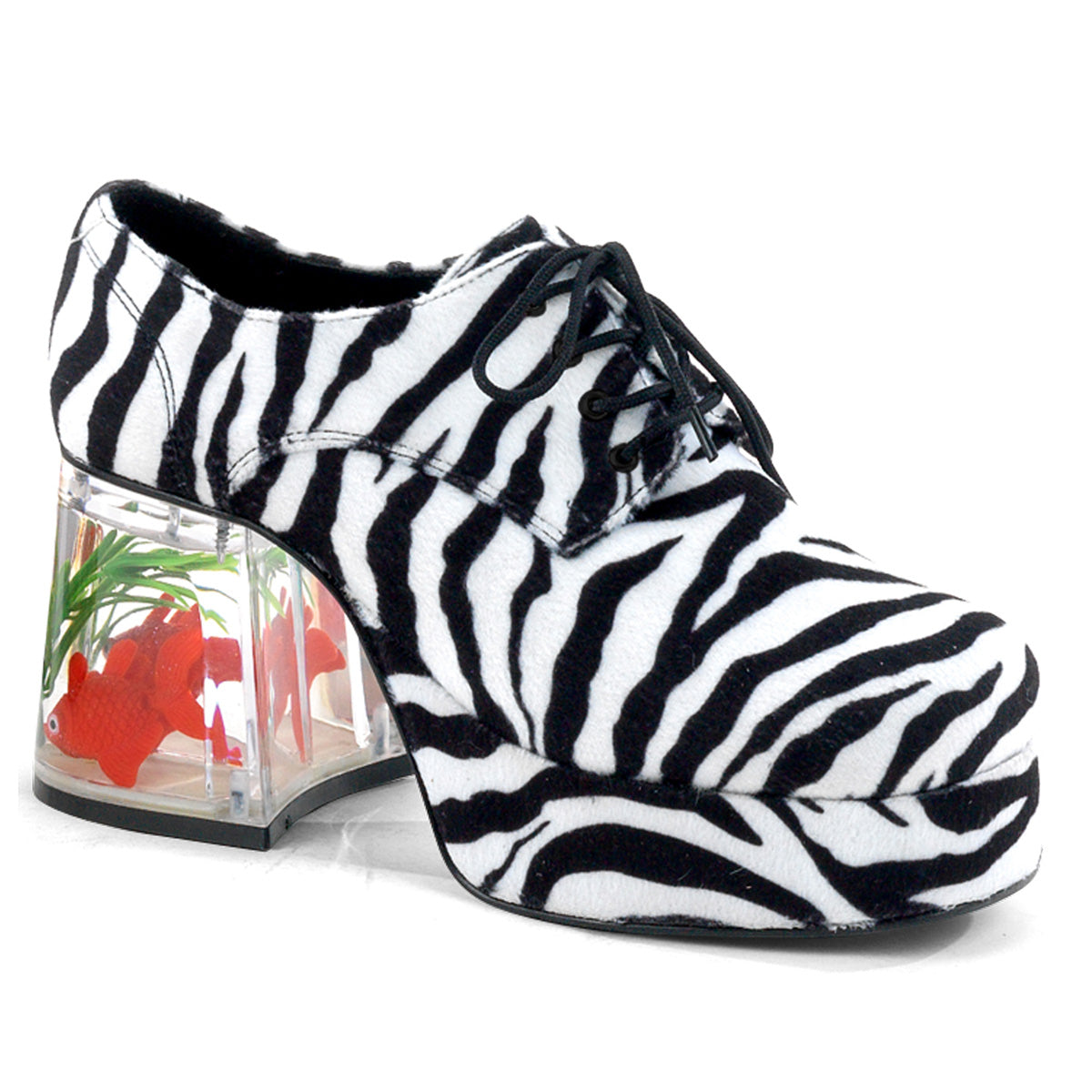 Funtasma Chaussure basse pour hommes PIMP-02 fourrure de zèbre
