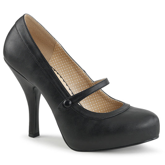 Pleaser Pink Label Womens Pumps PINUP-01 Blk Faux Leather