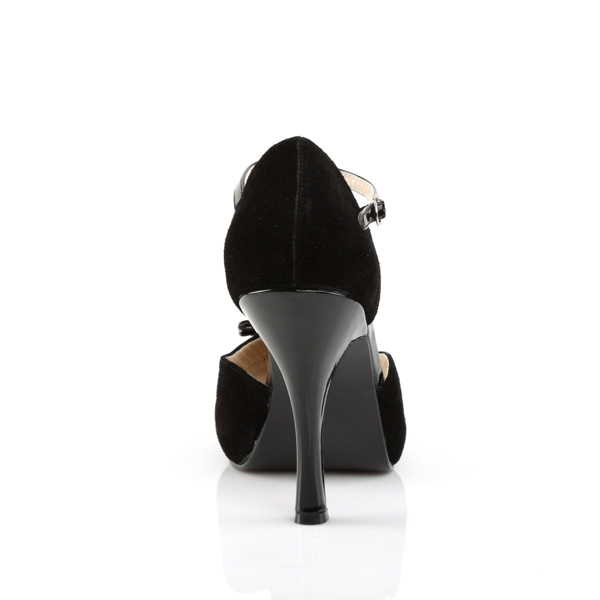 Pleaser Pink Label Womens Pumps PINUP-02 Blk M. Suede-Blk Pat