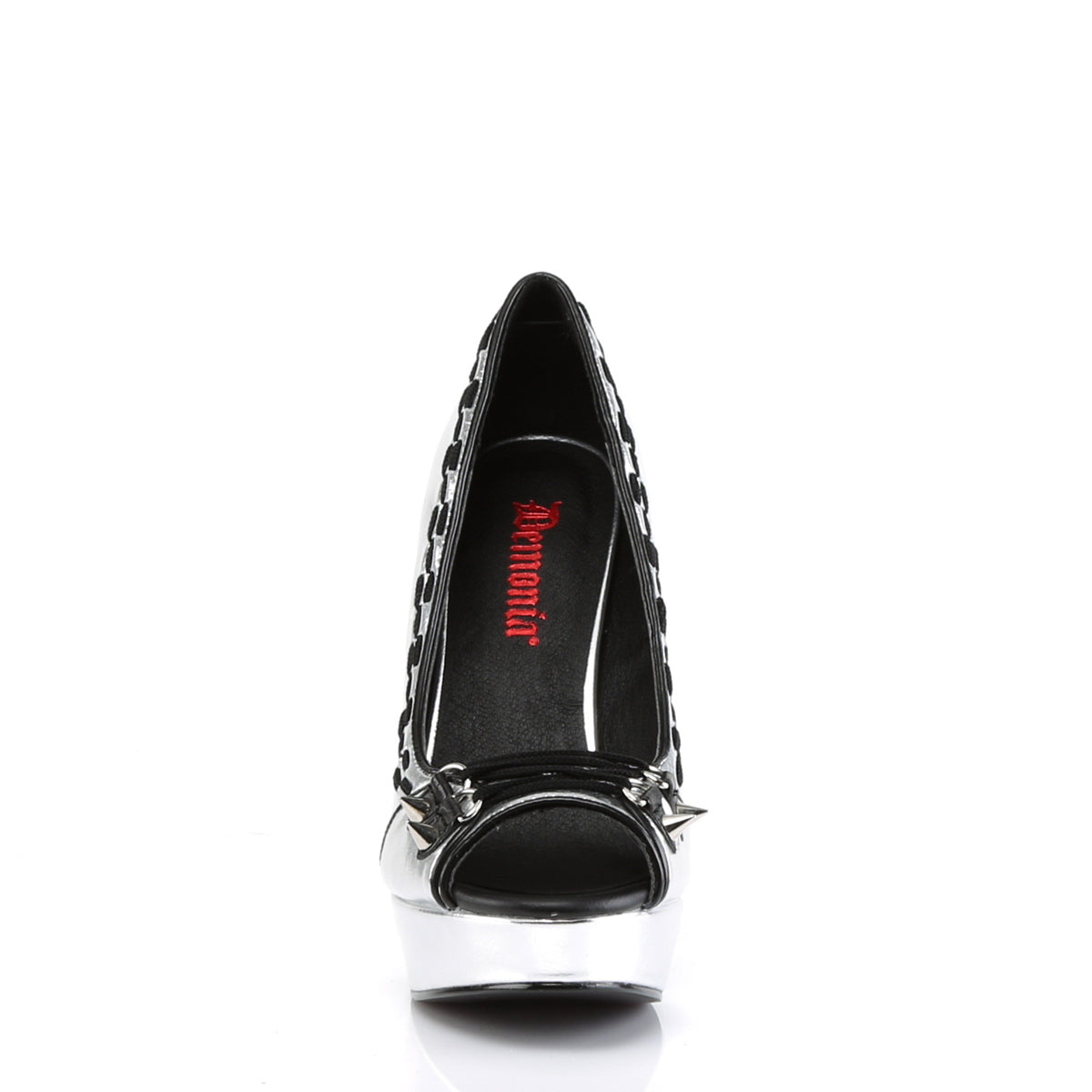 DemoniaCult Womens Pumps PIXIE-18 Slv Vegan Leather