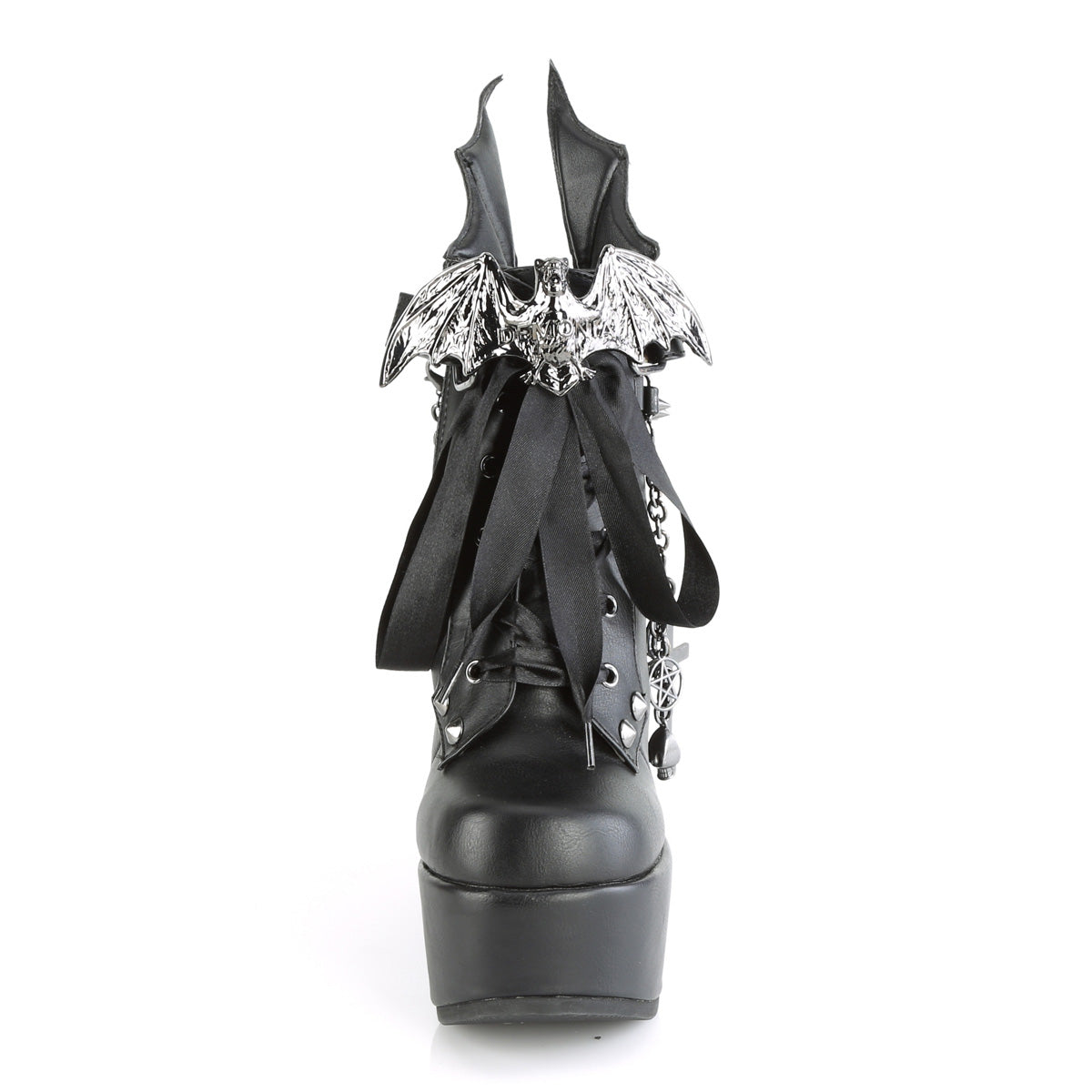 DemoniaCult  Bottines POISON-107 Cuir végétalien BLK