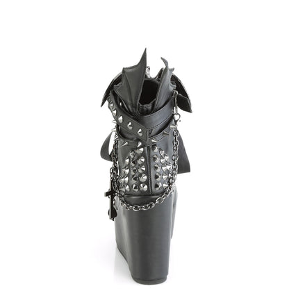 DemoniaCult  Bottines POISON-107 Cuir végétalien BLK