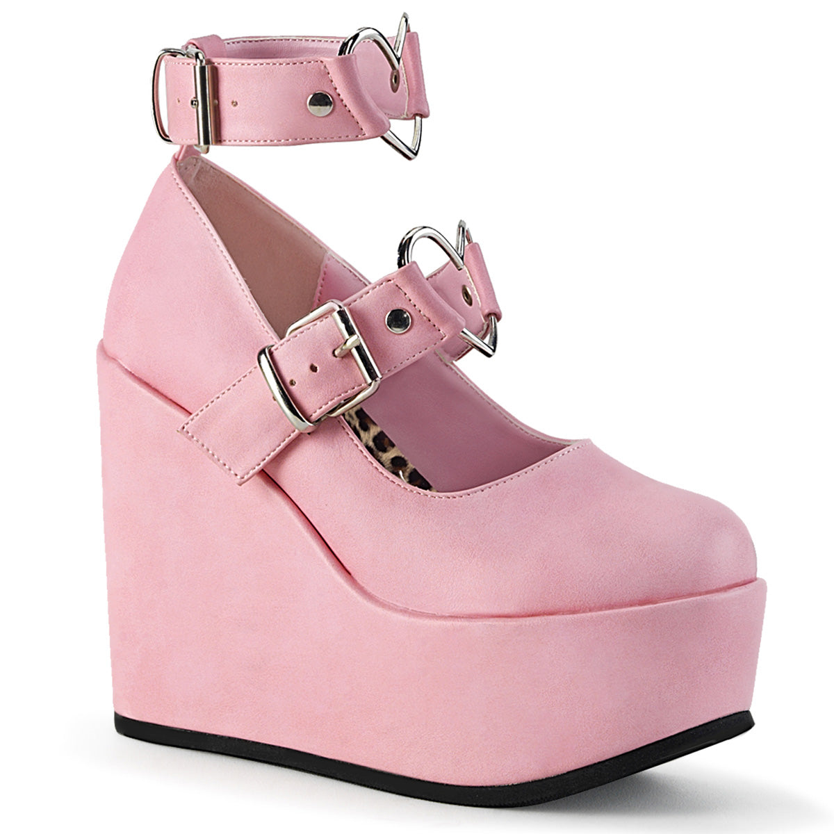 DemoniaCult Pompes pour femmes POISON-99-2 B. cuir végétalien rose