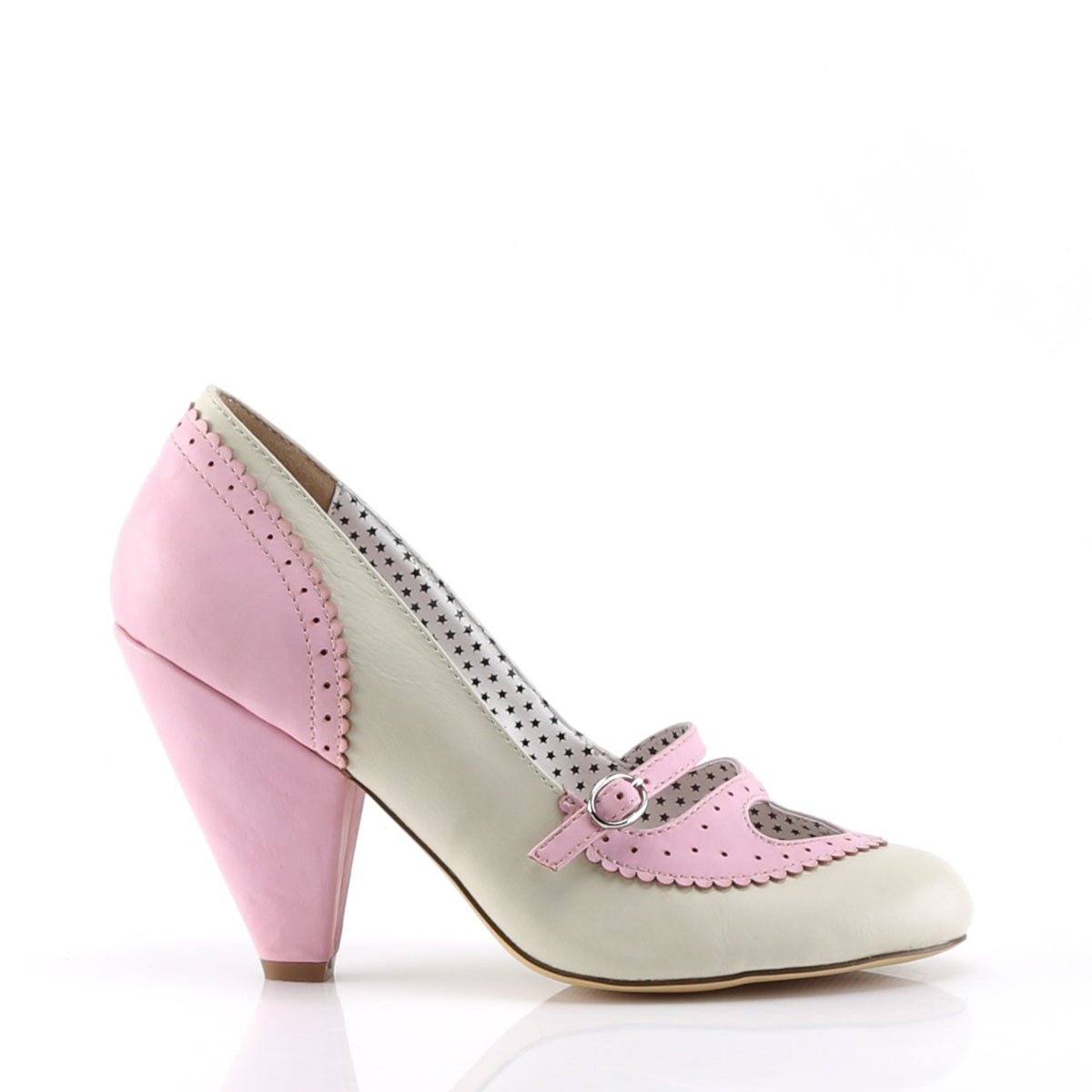 Pin Up Couture Pompes pour femmes POPPY-18 B. fausse cuir rose