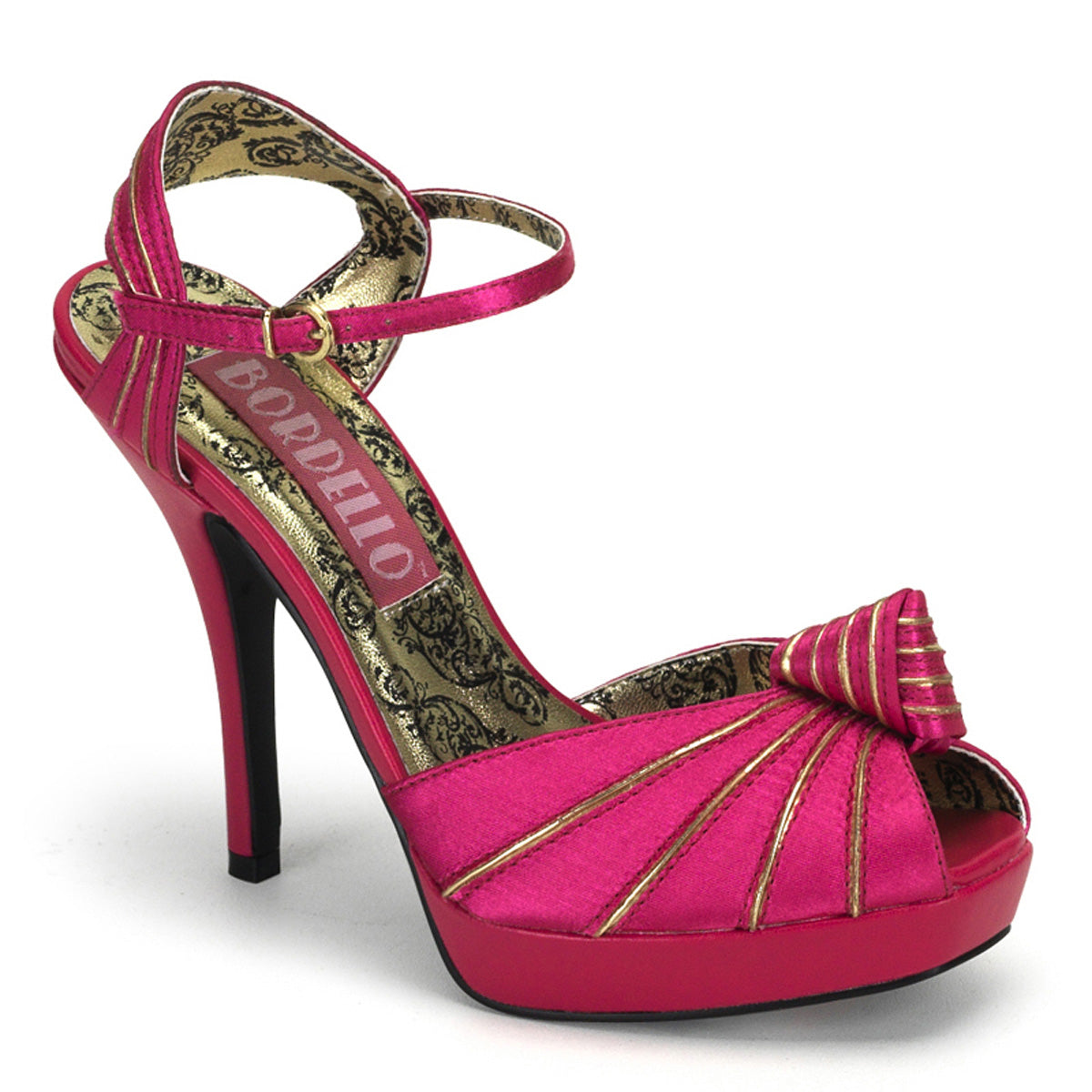 Bordello Pompes pour femmes PREEN-16 Fuchsia satin