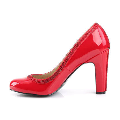 Pleaser Pink Label Womens Pumps QUEEN-04 Red Pat