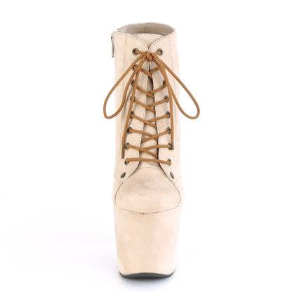 Pleaser Bottines pour femmes RADIANT-1005 beige faux daim / beige faux daim
