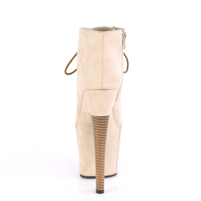 Pleaser Bottines pour femmes RADIANT-1005 beige faux daim / beige faux daim