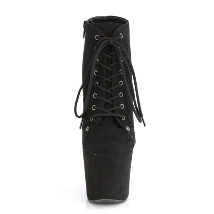 Pleaser Bottines pour femmes RADIANT-1005 BLK FAUX SUDE / BLK FAUX SUDE
